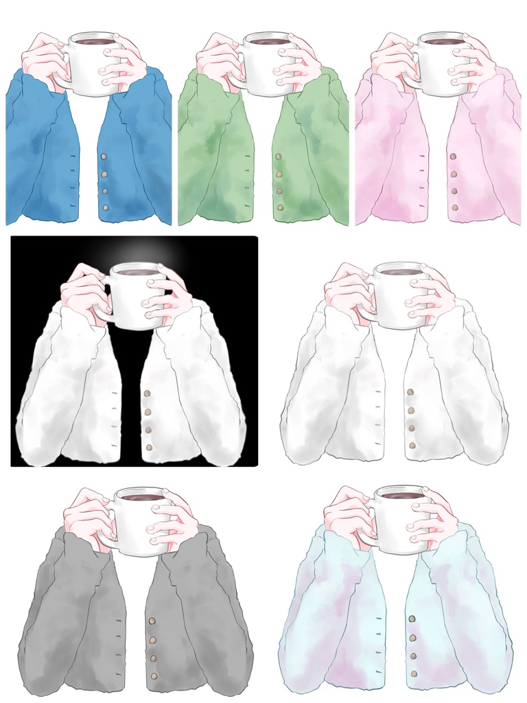 【VTuber】ココア 手素材