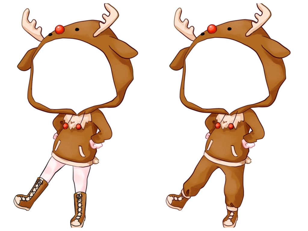 【VTuber】クリスマス SDキャラ着せ替え素材