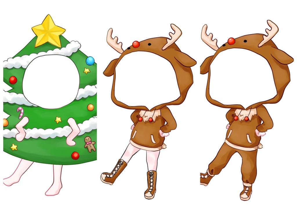 【VTuber】クリスマス SDキャラ着せ替え素材