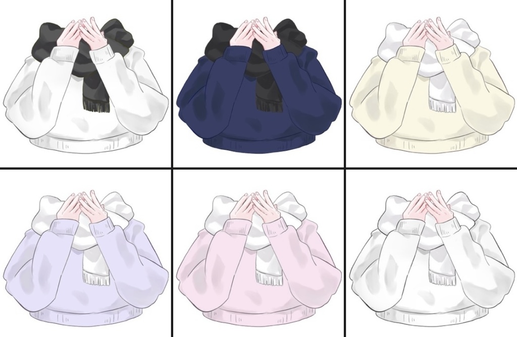 【VTuber】冬長袖 手素材