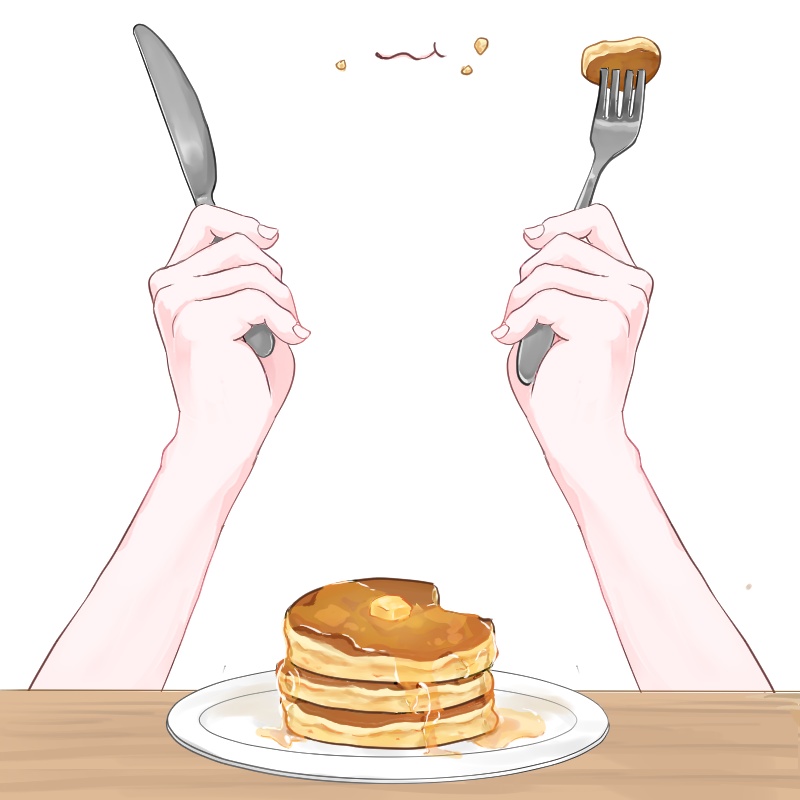 【VTuber】パンケーキ・ホットケーキ 手素材