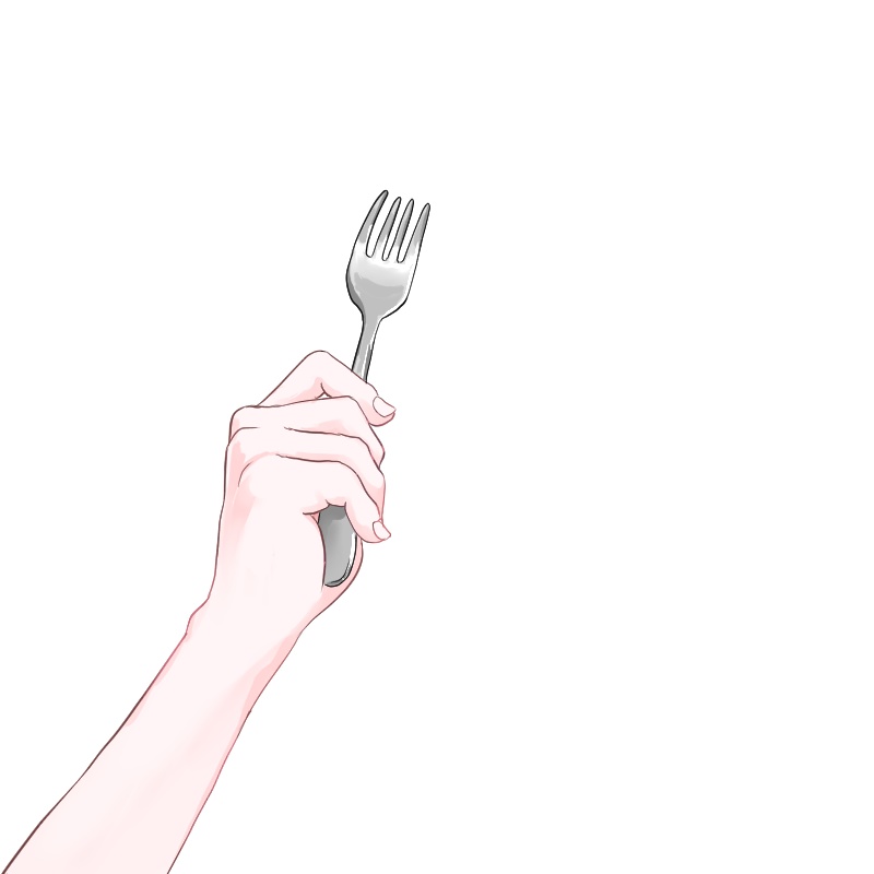 【VTuber】手素材6種(ナイフ、フォーク、つまむ、つかむ、箸、スプーン(あーん))