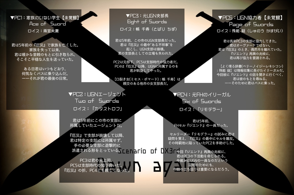 【書籍版】DX3rdシナリオ集『Dawn Again』