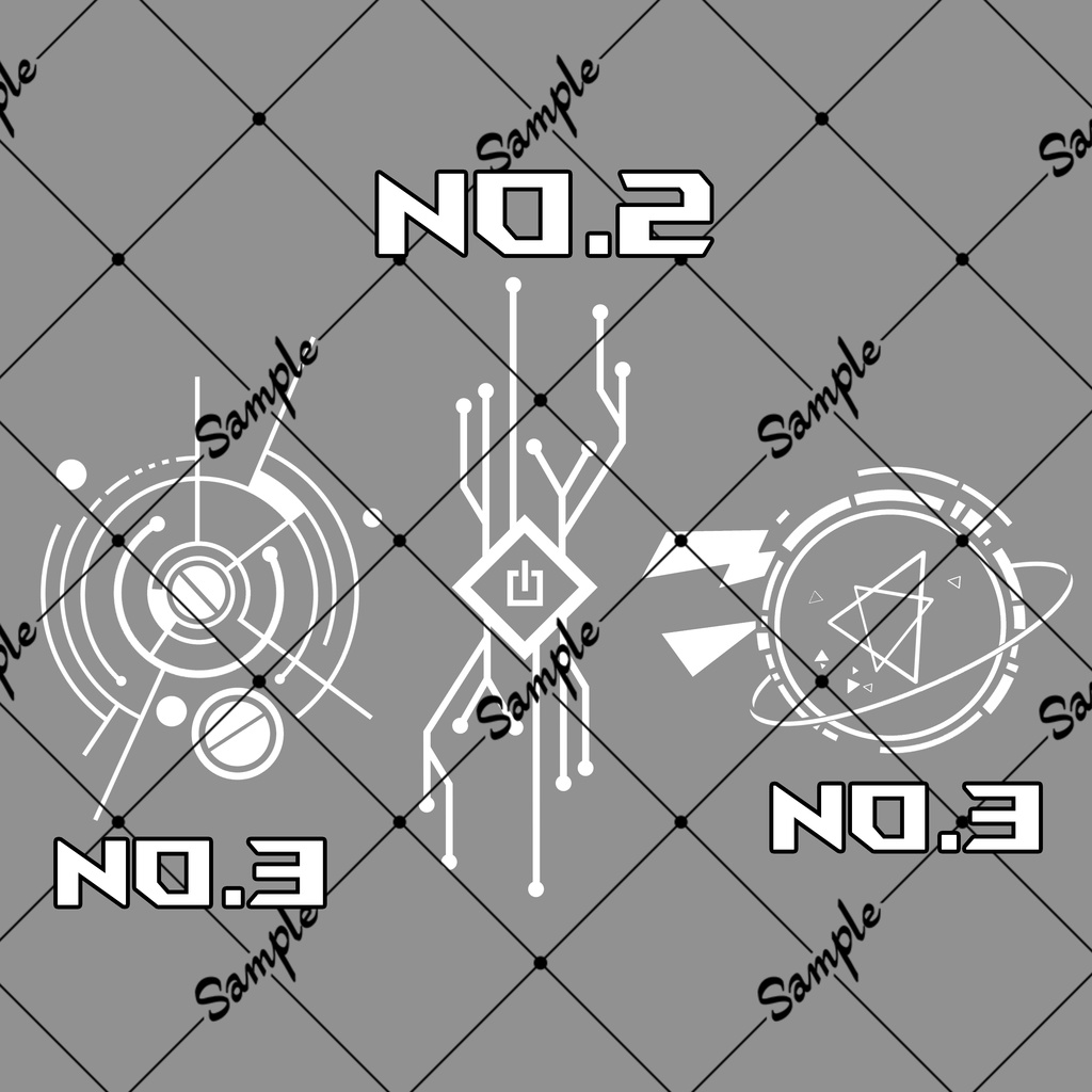 【Vrchat想定】Cyber Punk タトゥー