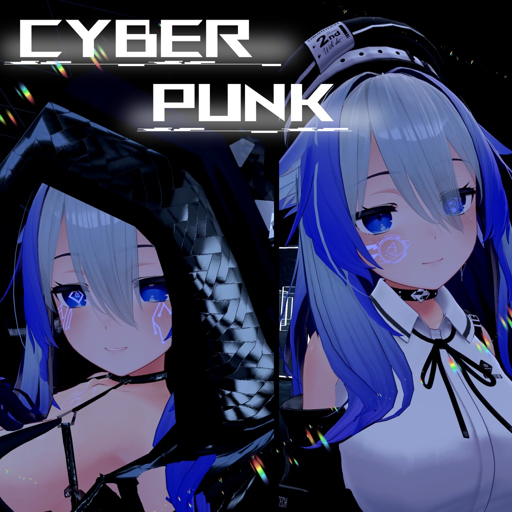 【Vrchat想定】Cyber Punk タトゥー