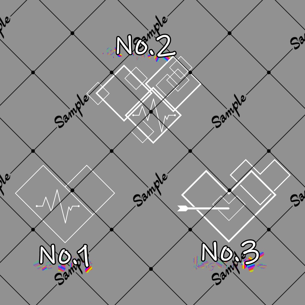 【Vrchat想定】Heart Scope タトゥー