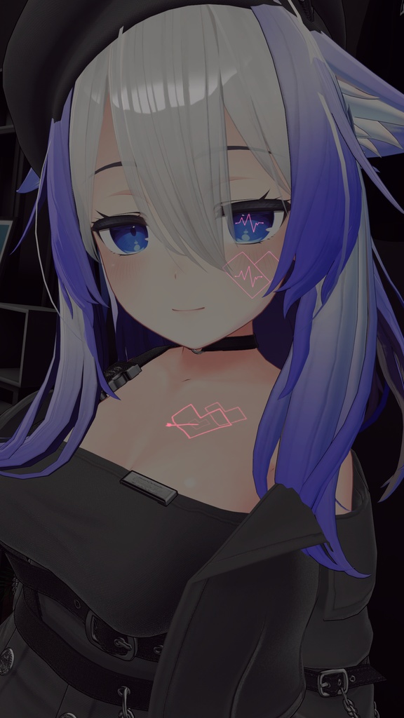 【Vrchat想定】Heart Scope タトゥー