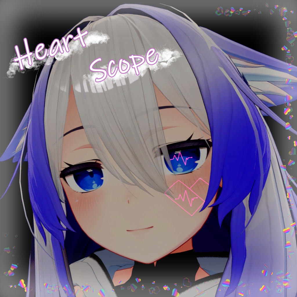 【Vrchat想定】Heart Scope タトゥー