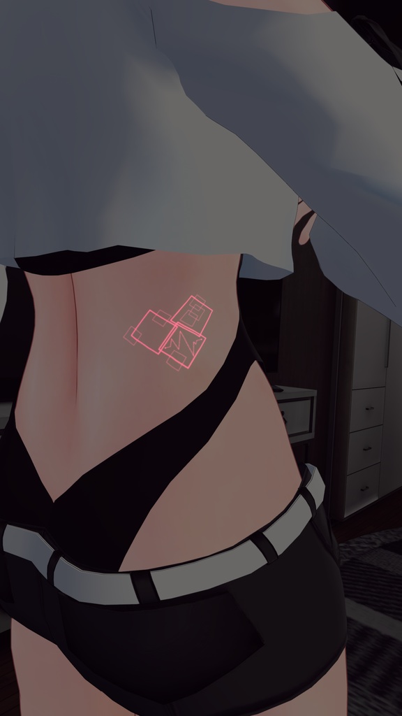 【Vrchat想定】Heart Scope タトゥー