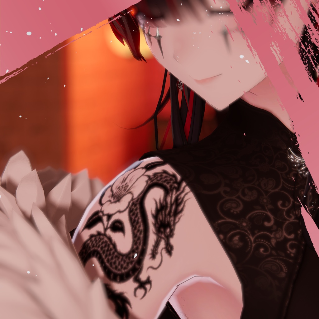 【VRChat想定】幽花龍印