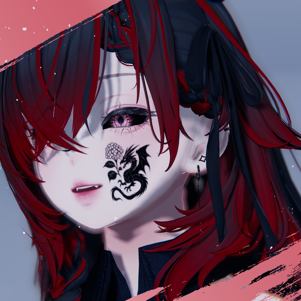 【VRChat想定】幽花龍印