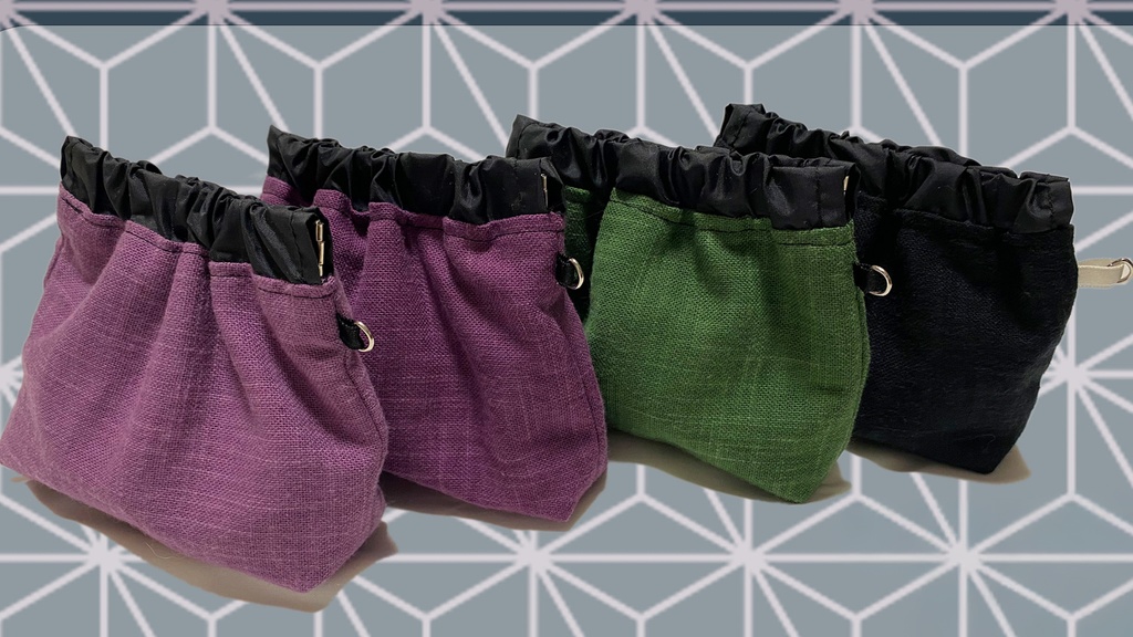 忍モチーフ バネ口ポーチ