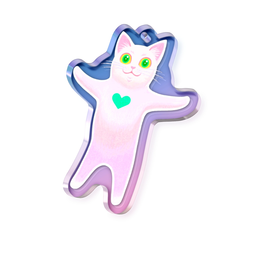 ハピハピネッコのオーロラアクキー