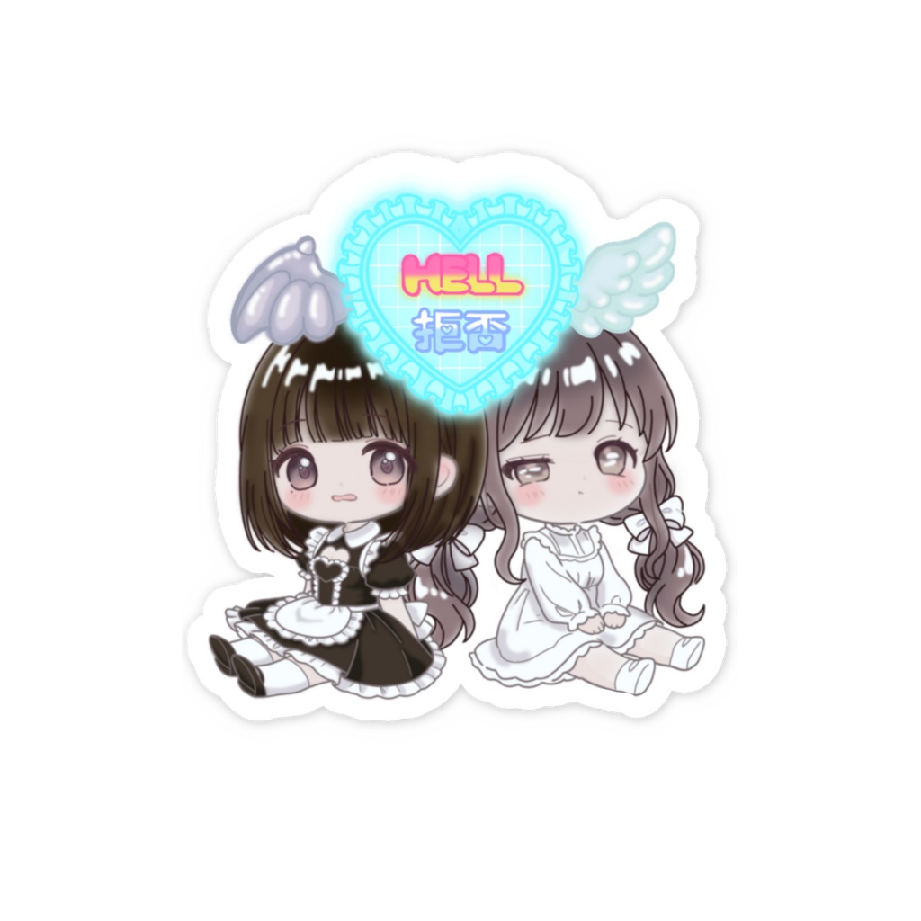 HELL♡拒否 スマホステッカーA