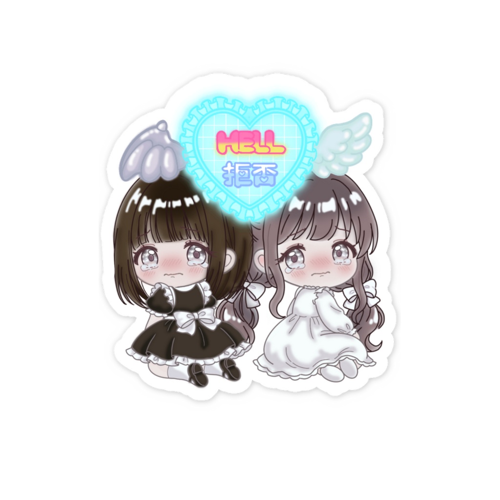 HELL♡拒否 スマホステッカーB