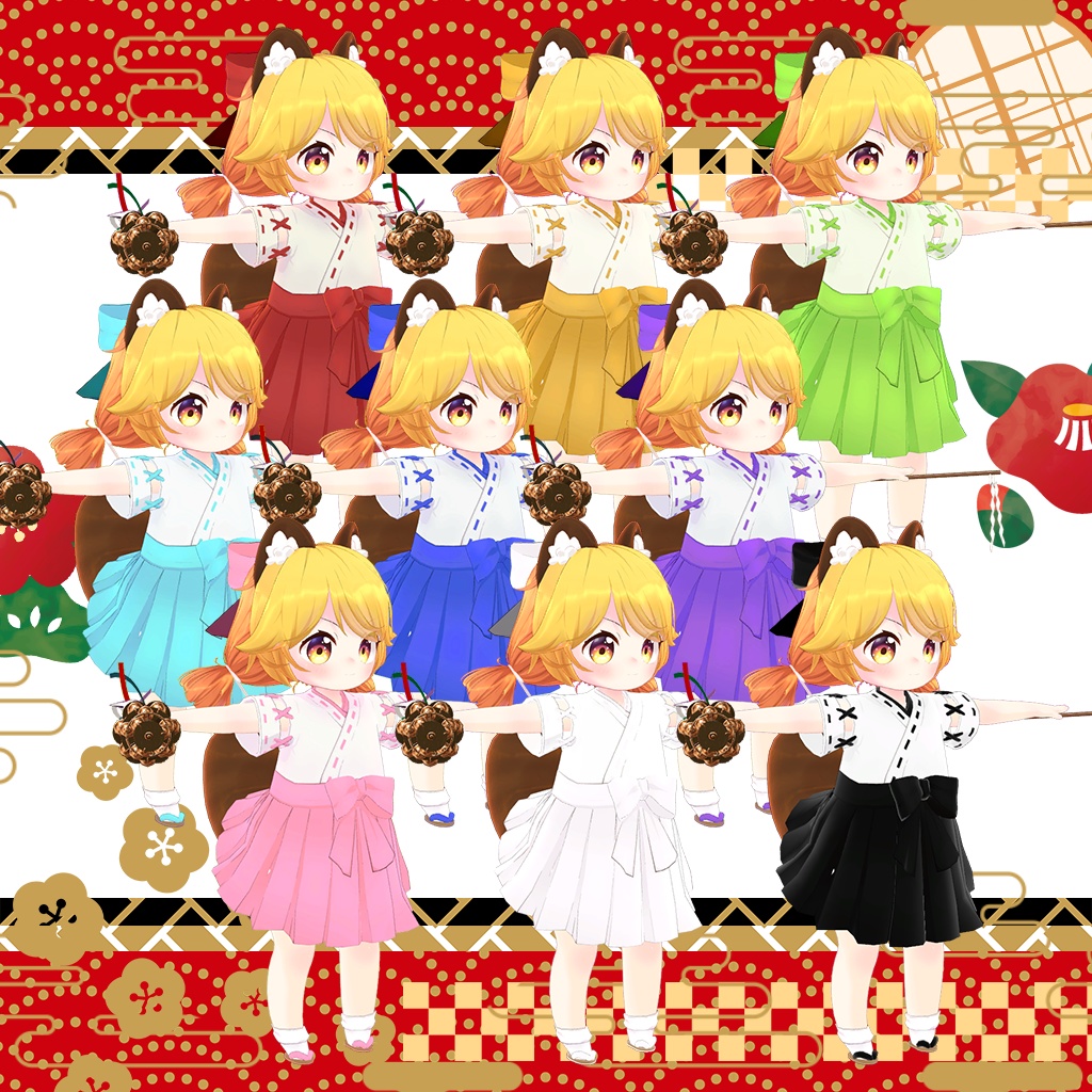 「7アバター対応」HeHの巫女服