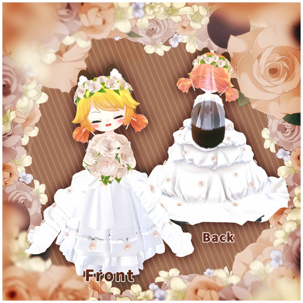 【8アバター対応】花嫁ドレス