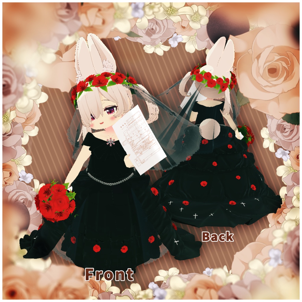 【8アバター対応】花嫁ドレス