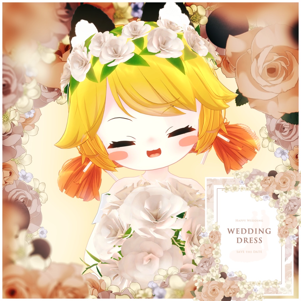 【8アバター対応】花嫁ドレス