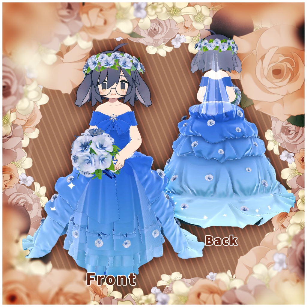 【8アバター対応】花嫁ドレス