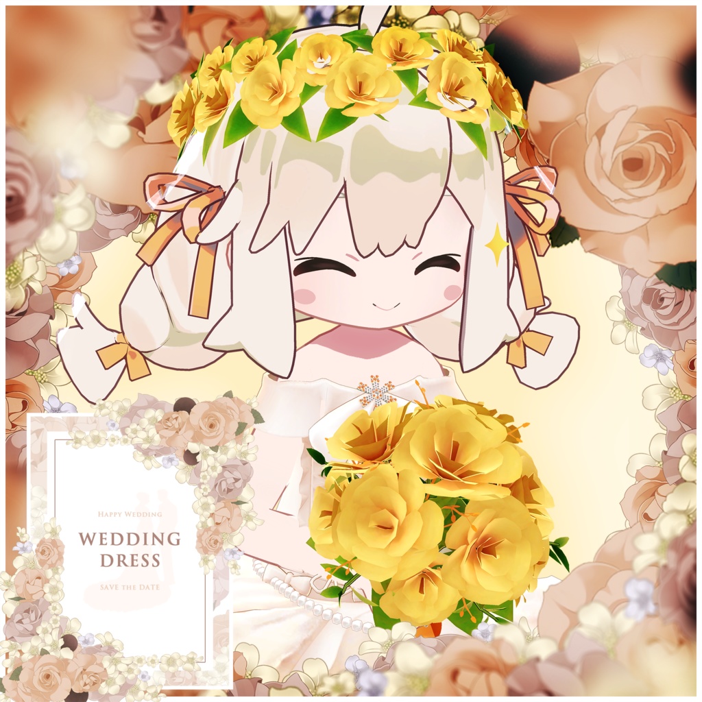 【8アバター対応】花嫁ドレス