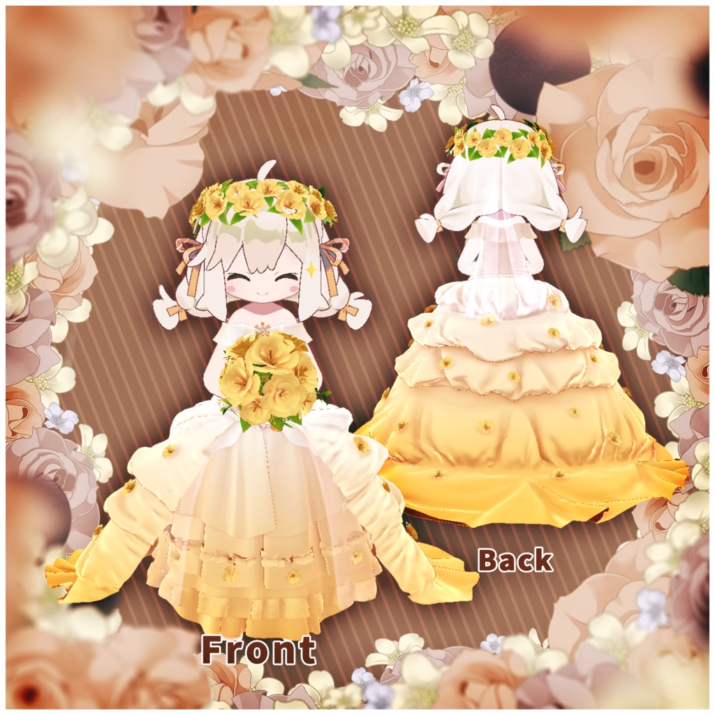 【8アバター対応】花嫁ドレス