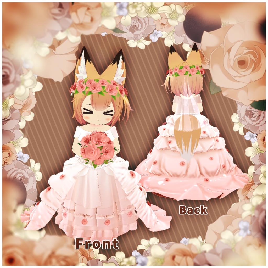 【8アバター対応】花嫁ドレス