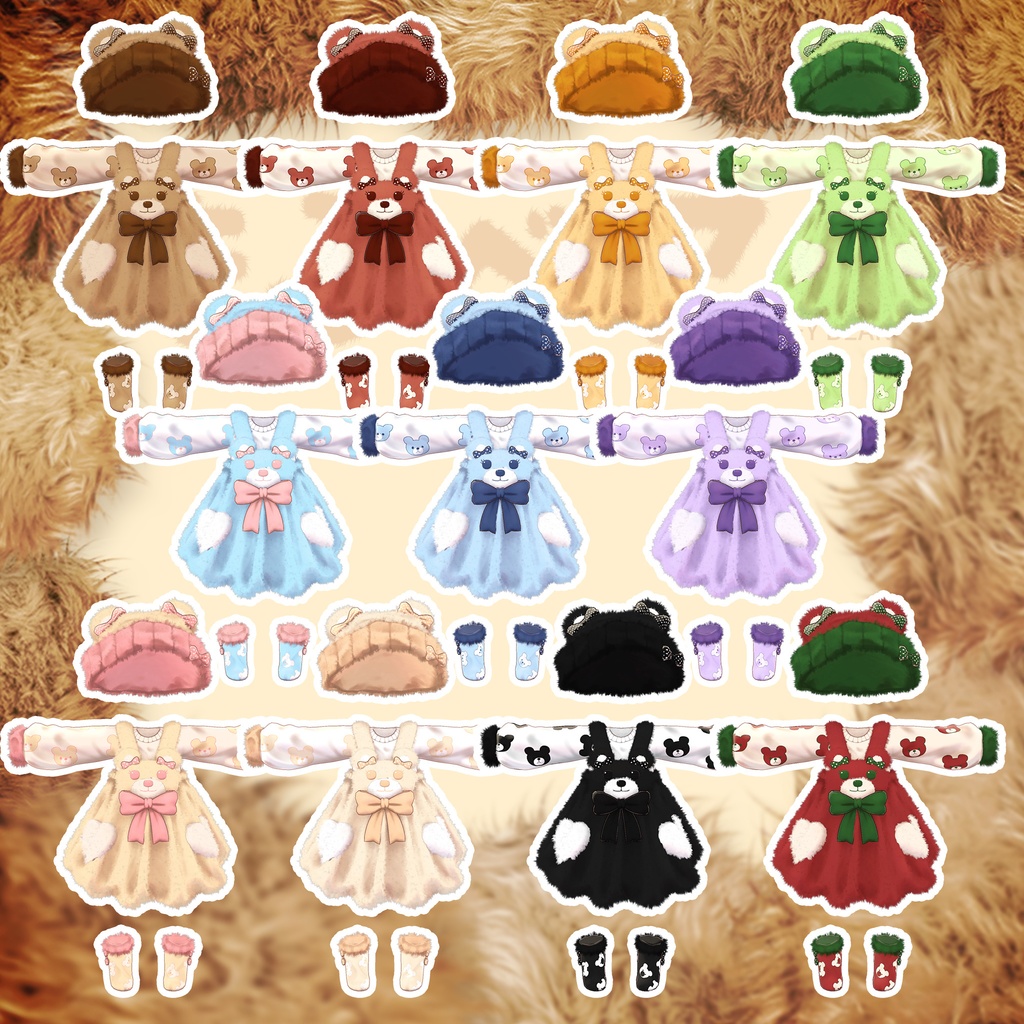 【12アバター対応】へへのもふベアー - FluffyBear