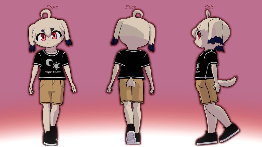 ソル/ルネ用シンプルTシャツ【VRChat】