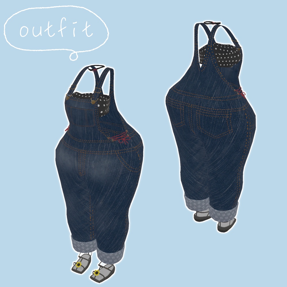 夏影オーバーオール【レディムーン・ミルティ専用】