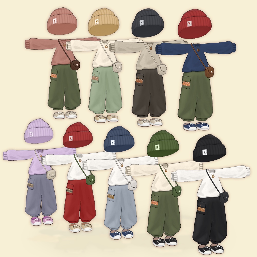 ゆるだぼスタイル【まめふれんず・ひかるん】