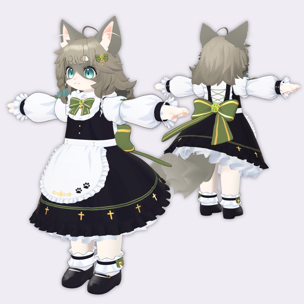 ゴシックねこメイド【複数アバター対応】