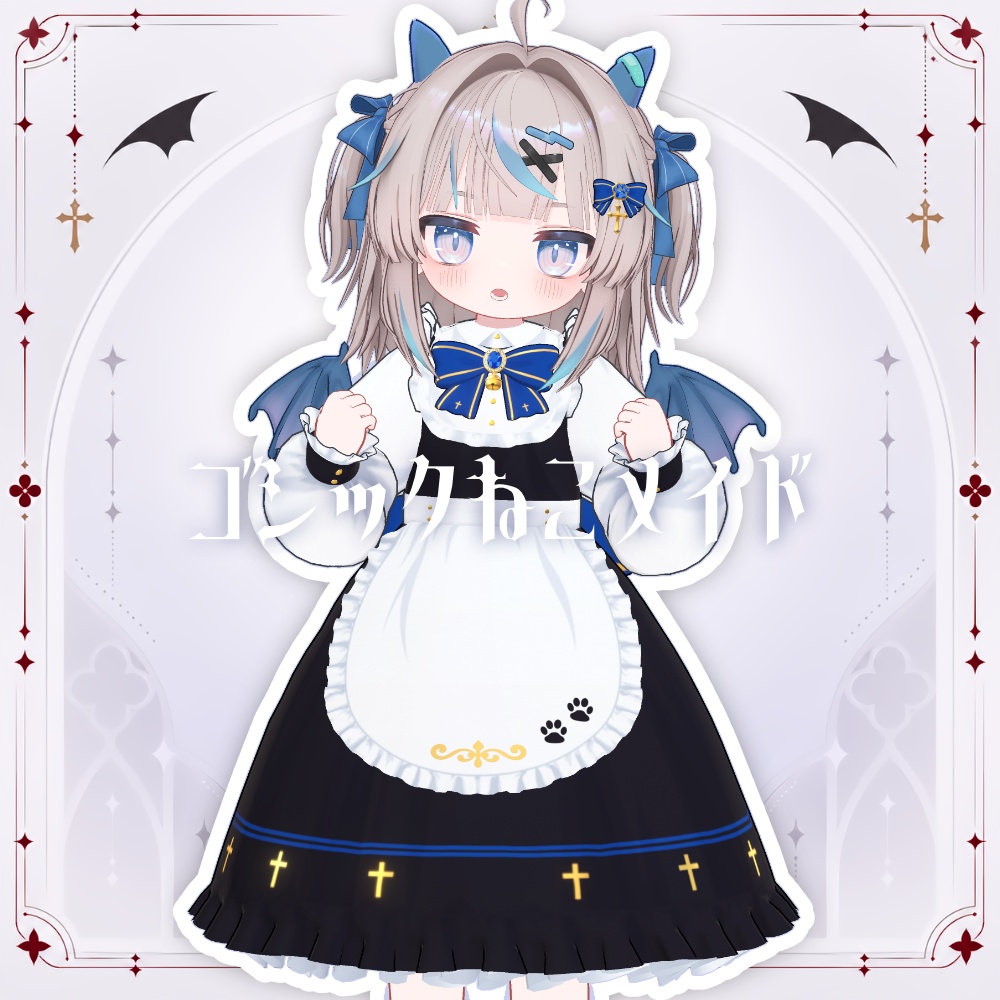 ゴシックねこメイド【カルキアRe・キプフェル・リュミィ用】