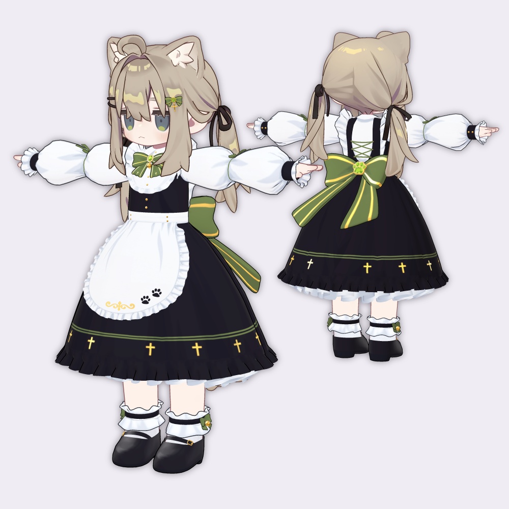 ゴシックねこメイド【カルキアRe・キプフェル用】