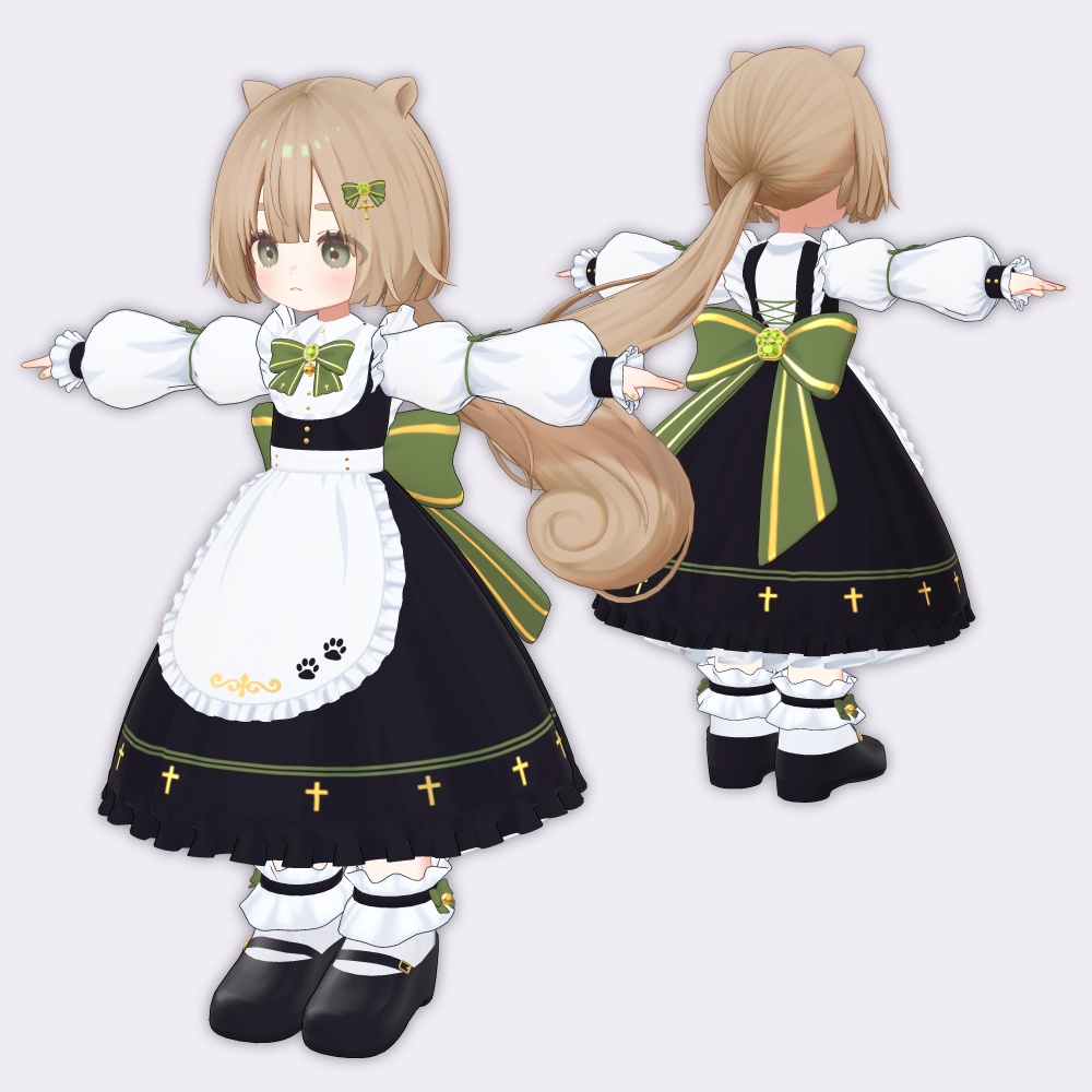 ゴシックねこメイド【複数アバター対応】