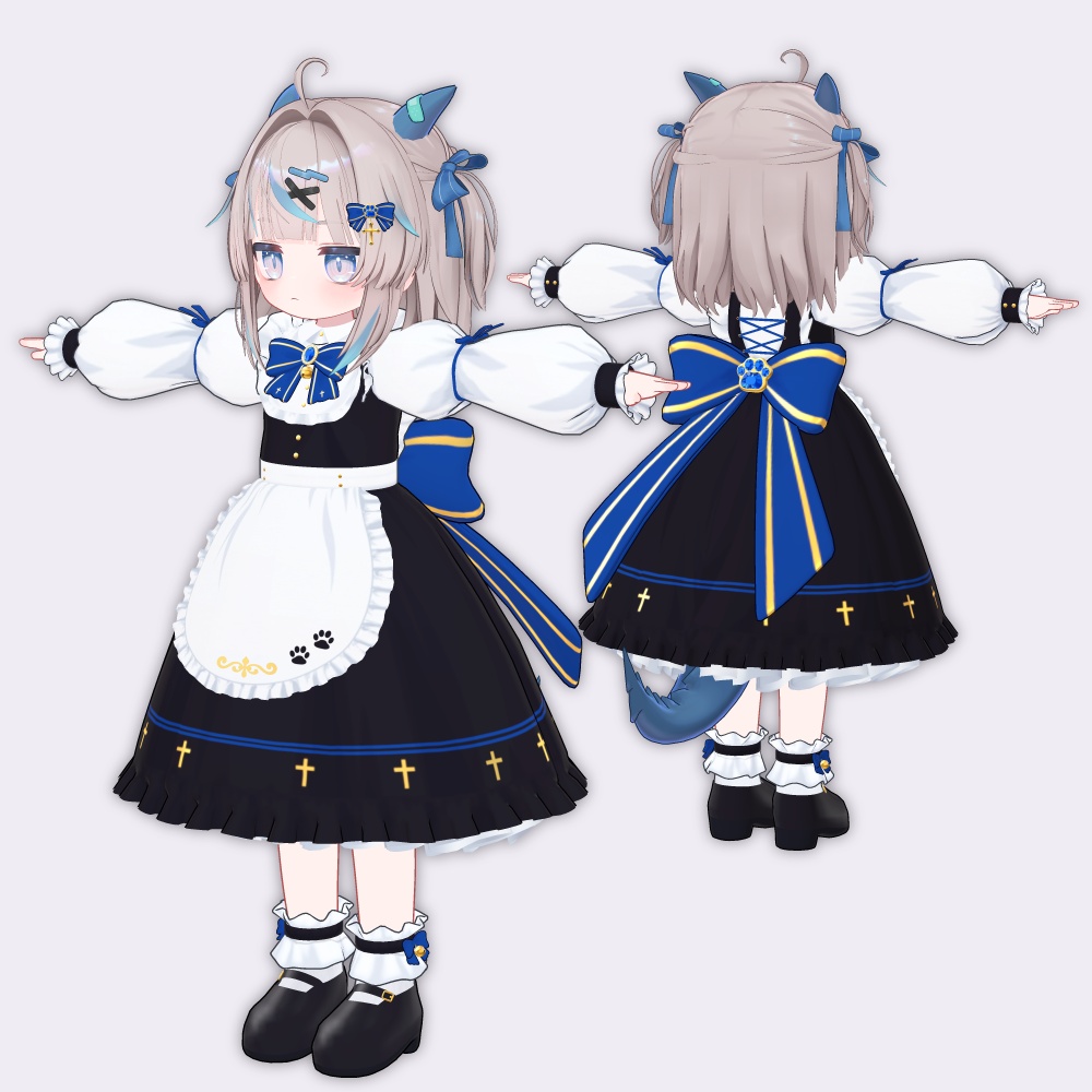 ゴシックねこメイド【カルキアRe・キプフェル・リュミィ用】