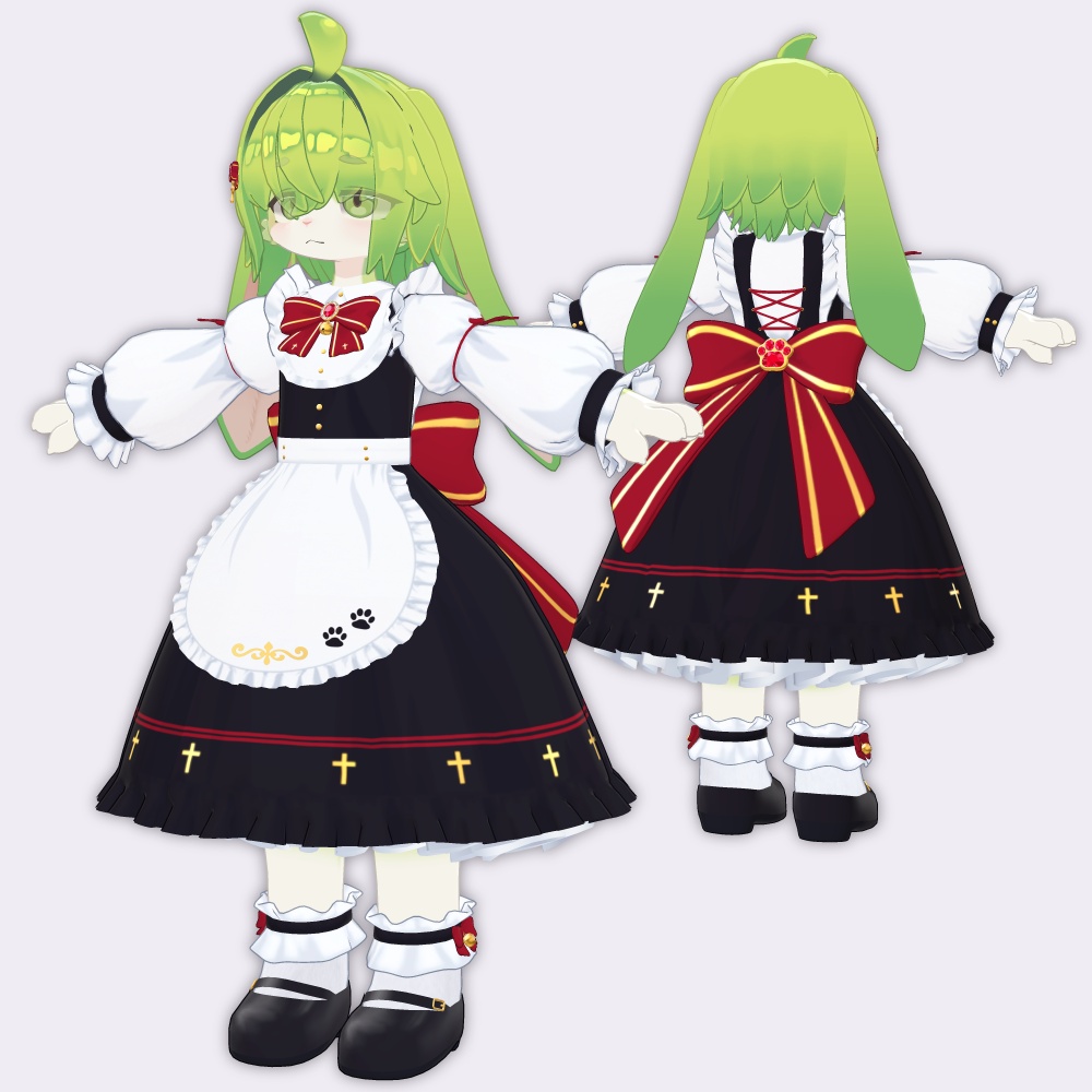 ゴシックねこメイド【複数アバター対応】