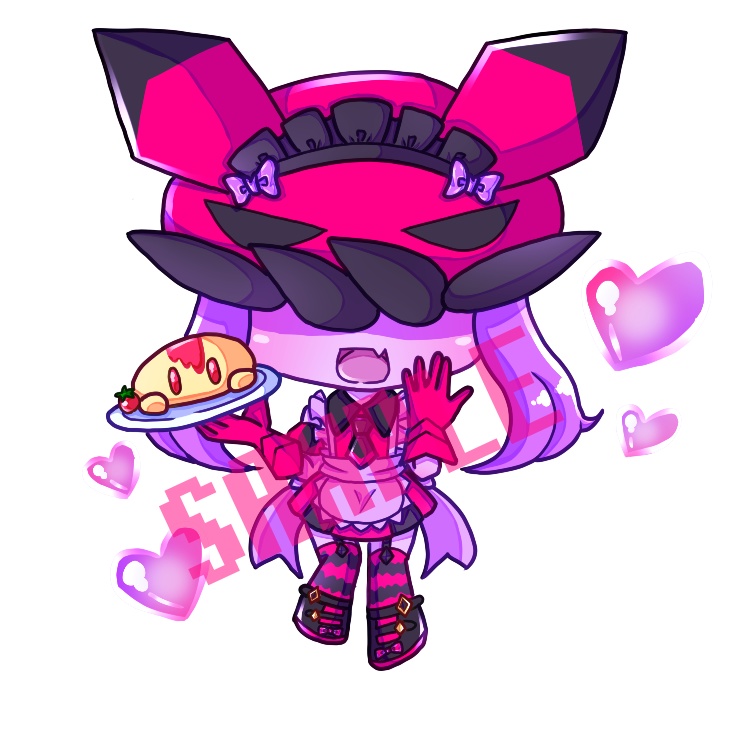 メイドな赤ポワンアクリルスタンド