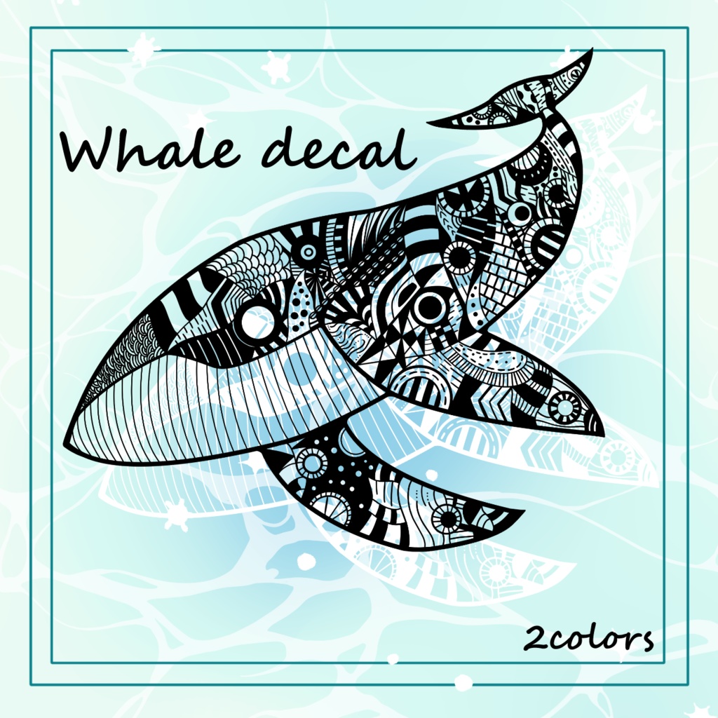whale decal【デカール】