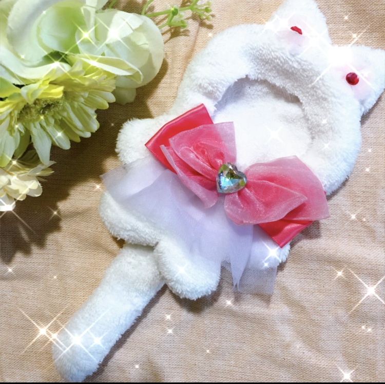 ふわふわ!ぬい服♡コスマス♡白♡しっぽ付 ネコちゃん♡あんスタ ♡ツイステ♡