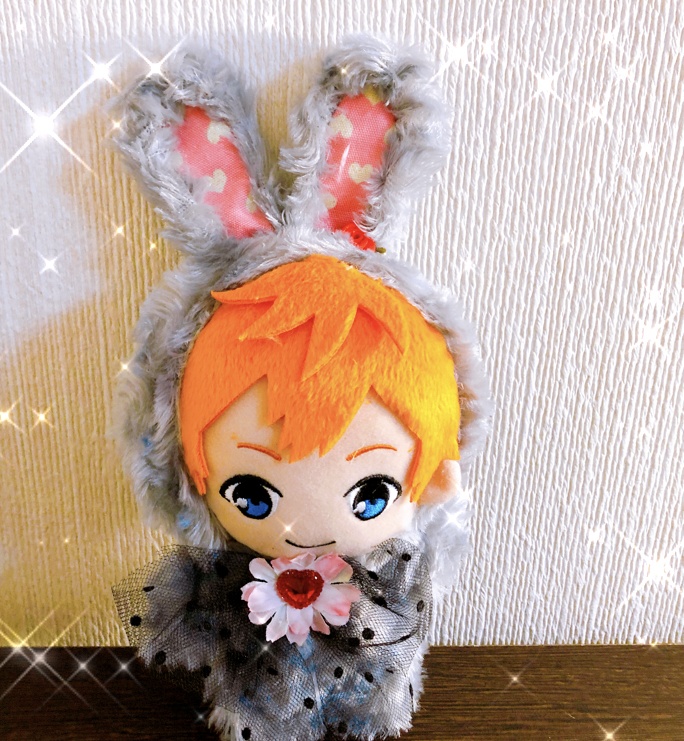 ♡うずまき・ふわふわ♡ぬい服♡グレー♡うさぎちゃん♡あんスタ ♡ツイステ