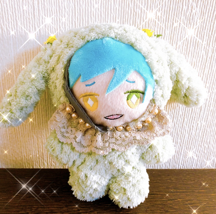 ♡ふわふわ♡ぬい服♡ モスグリーン ♡たれ耳うさぎちゃん♡あんスタ ♡ツイステ