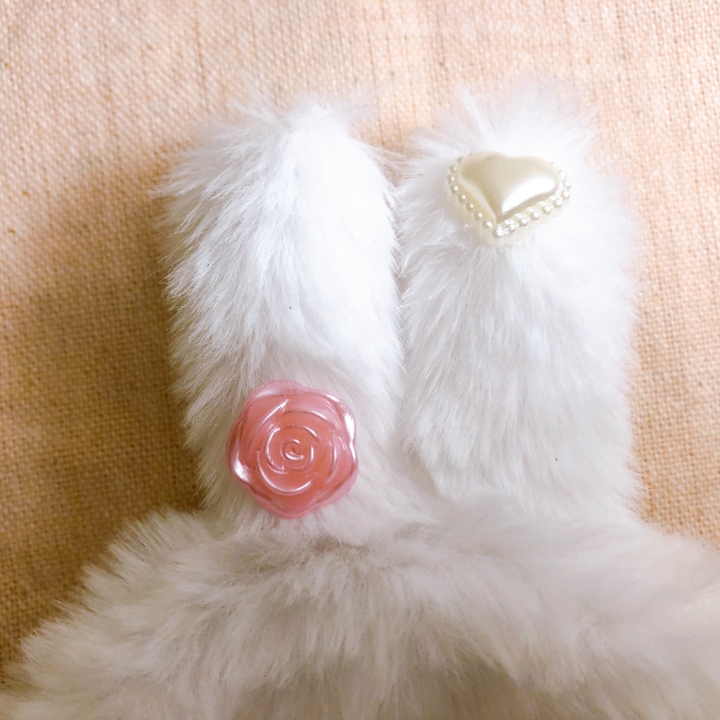 SALE ♡ぬい服♡白♡ふわふわ!うさぎ♡ 14㎝〜16㎝