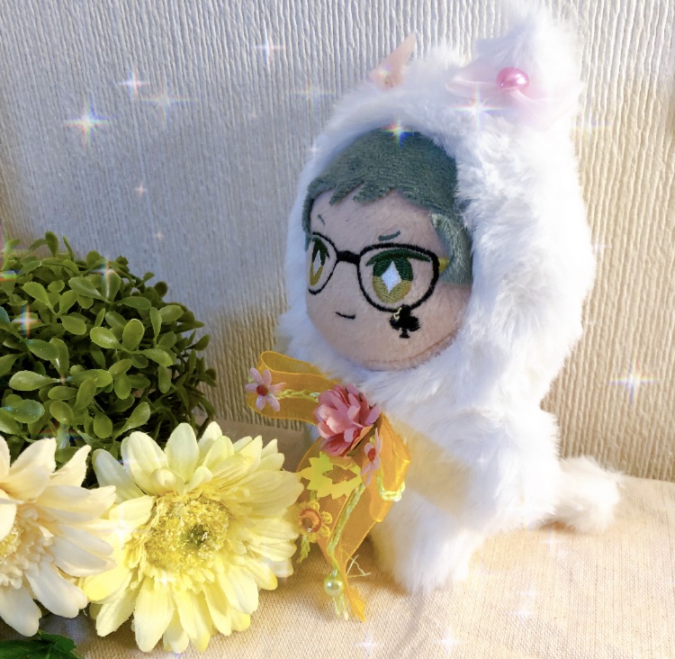 ふわふわ!ぬい服♡白♡しっぽネコちゃん♡あんスタ ♡ツイステ♡