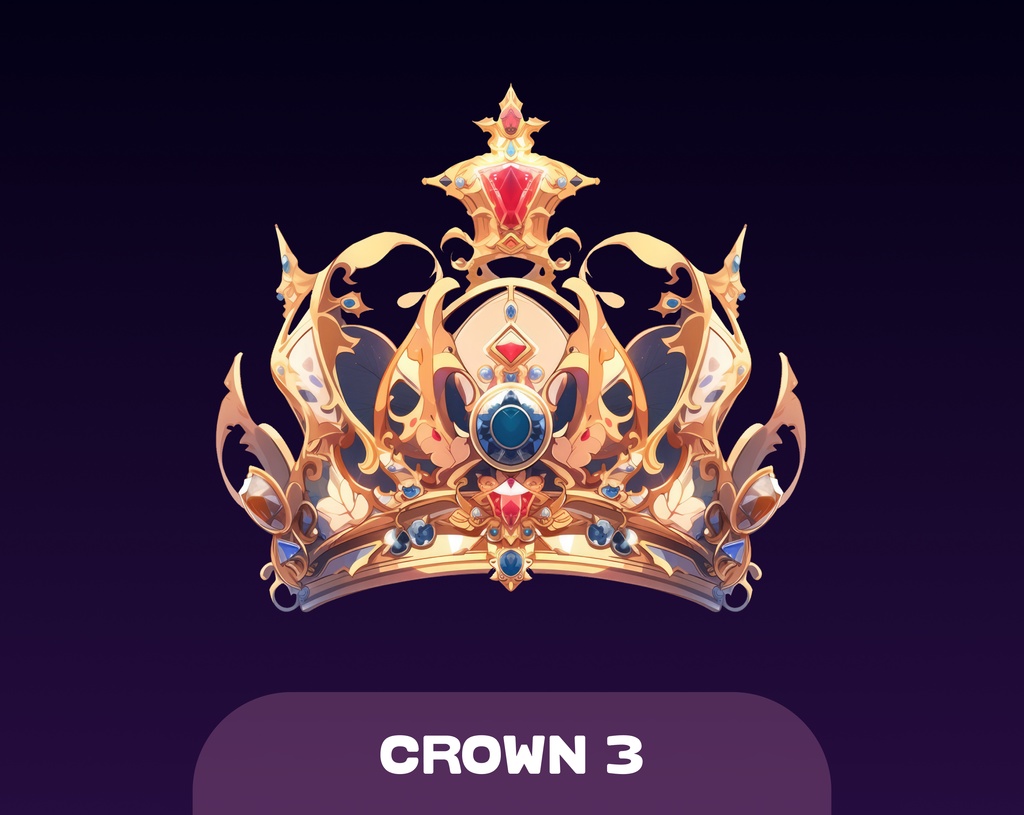 4 Fantasy Crowns Set / ファンタジークラウン 4 個セット