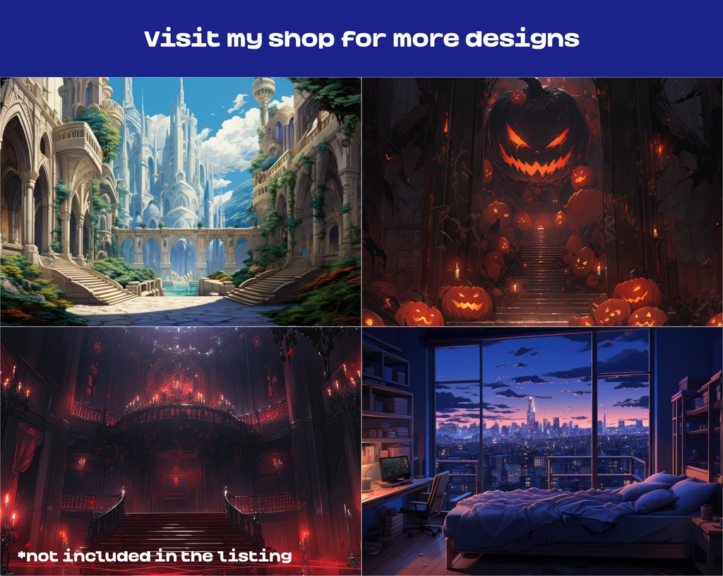 4 Cozy Hut Animated Backgrounds / 4 つの居心地の良い小屋のアニメーション背景