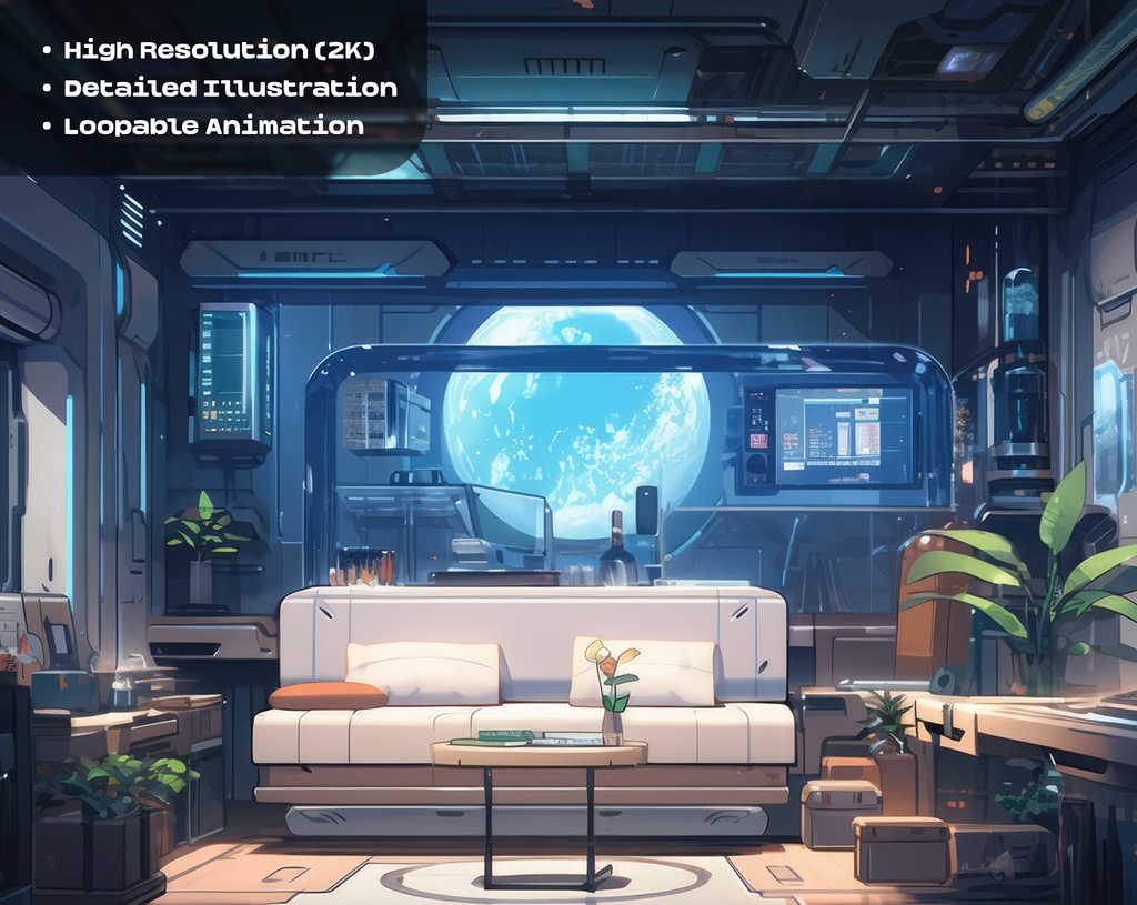 4 Cyberpunk Animated Backgrounds / 4 つのサイバーパンクのアニメーション背景