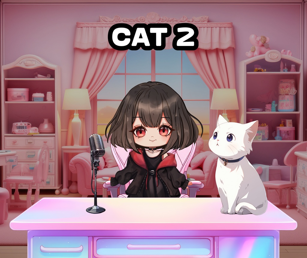 4 PNG Vtuber Cats Set / 4 PNG Vtuber 猫セット