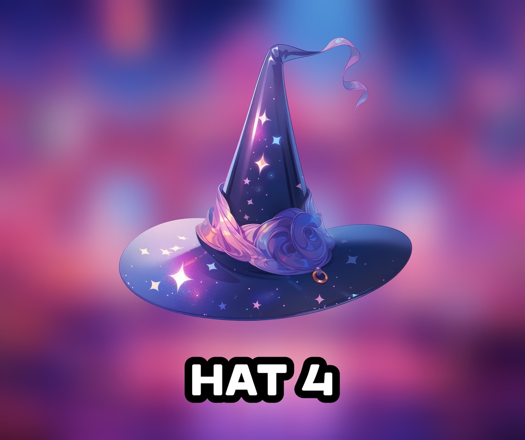 4 Witch Hats Set / 魔女の帽子 4 個セット