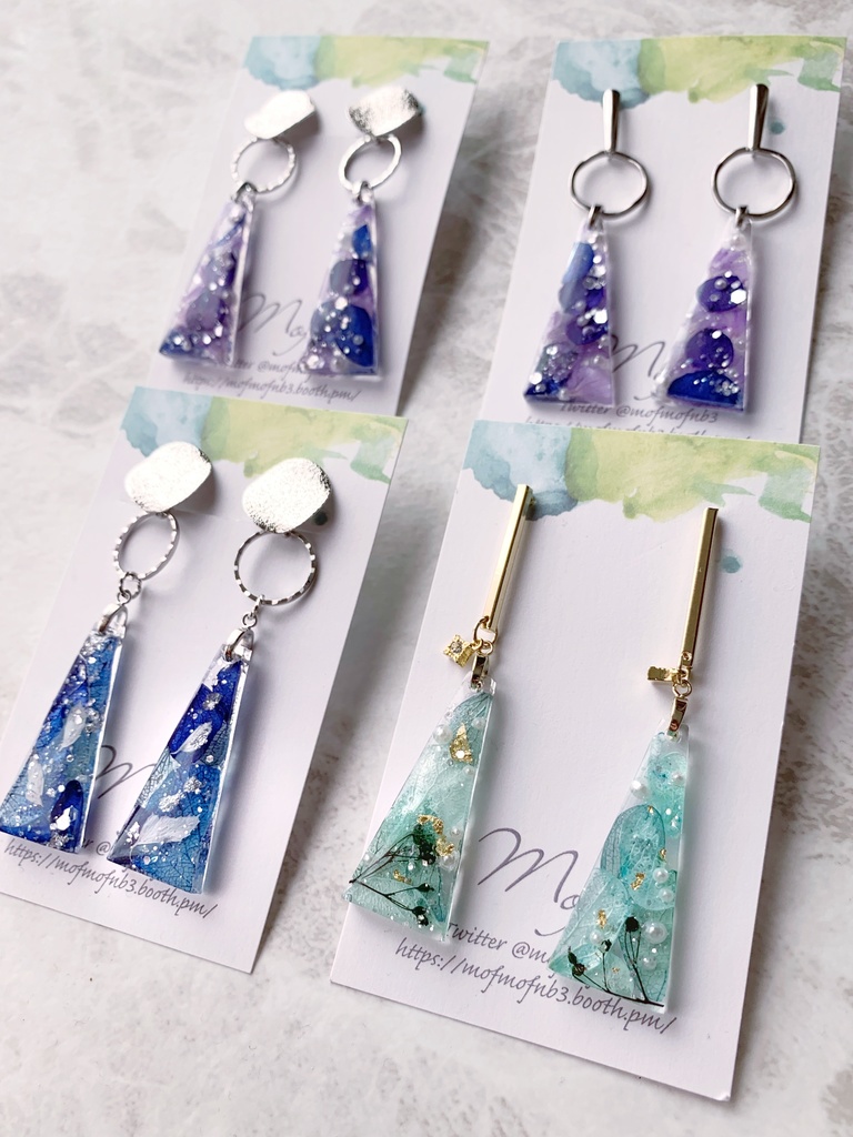 紫陽花の耳飾り